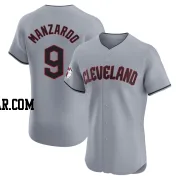 Kyle Manzardo Men's Cleveland Guardians Gray Elite Road Jersey