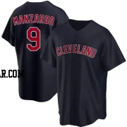 Kyle Manzardo Men's Cleveland Guardians Navy Replica Alternate Jersey