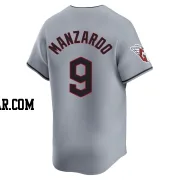 Kyle Manzardo Youth Cleveland Guardians Gray Limited Road Jersey