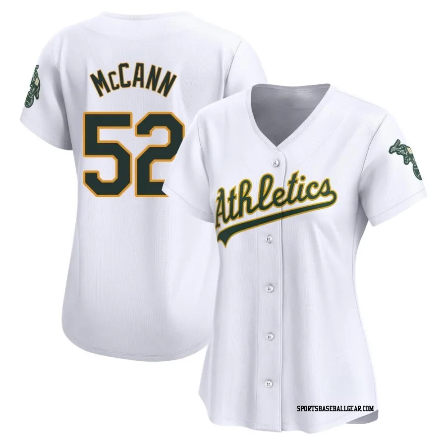 Kyle McCann Women's Oakland Athletics White Limited Home Jersey