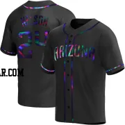 Kyle Nelson Men's Arizona Diamondbacks Black Holographic Replica Alternate Jersey