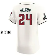 Kyle Nelson Men's Arizona Diamondbacks Cream Elite Home Patch Jersey