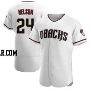 Kyle Nelson Men's Arizona Diamondbacks White/Crimson Authentic Home Jersey