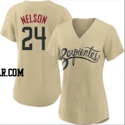 Kyle Nelson Women's Arizona Diamondbacks Gold Authentic 2021 City Connect Cool Base Jersey