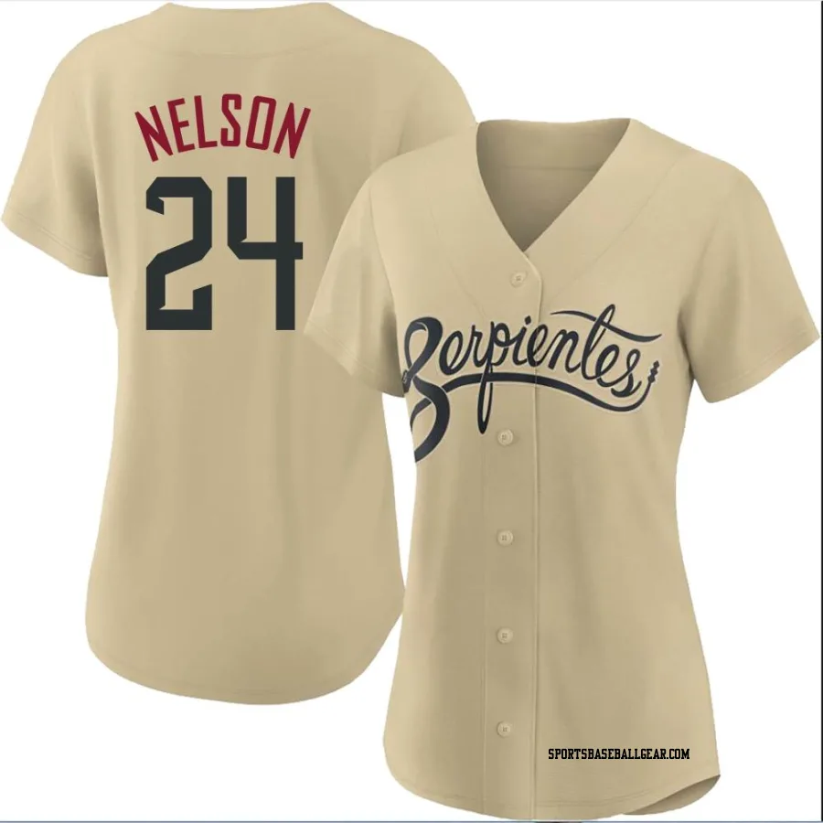 Kyle Nelson Women's Arizona Diamondbacks Gold Authentic 2021 City Connect Cool Base Jersey