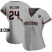 Kyle Nelson Women's Arizona Diamondbacks Gray Authentic Road 2023 World Series Jersey