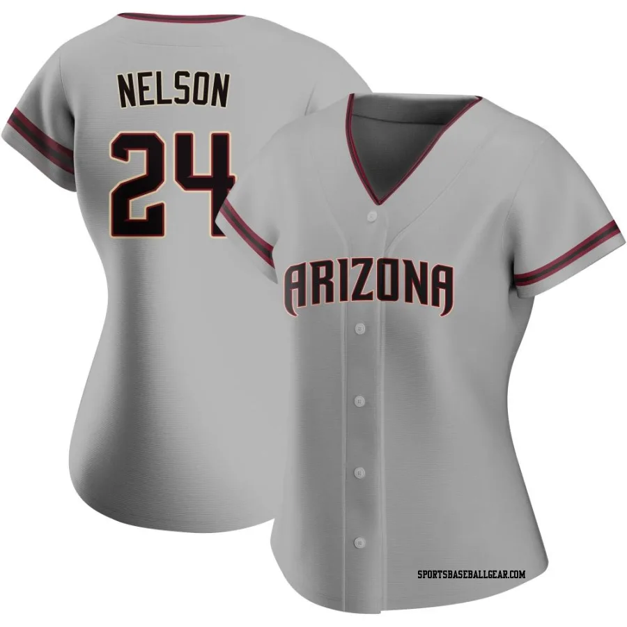 Kyle Nelson Women's Arizona Diamondbacks Gray Authentic Road Jersey