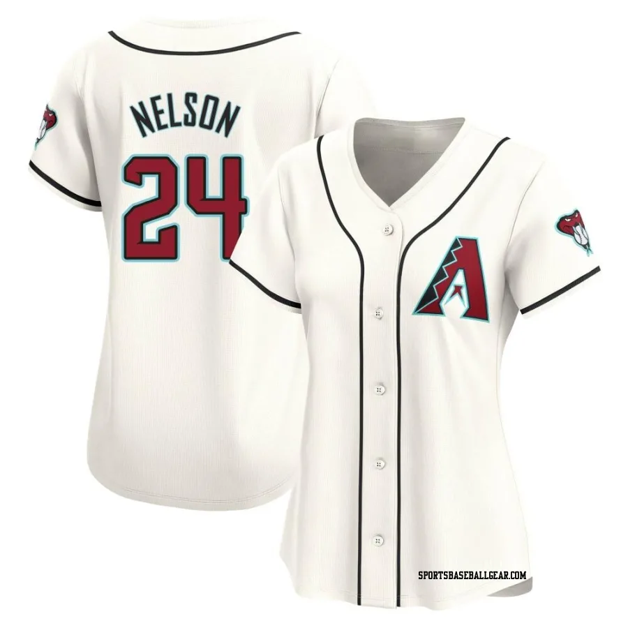 Kyle Nelson Women's Arizona Diamondbacks White Limited Home Jersey