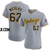 Kyle Nicolas Men's Pittsburgh Pirates Gray Elite Road Jersey