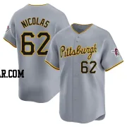 Kyle Nicolas Men's Pittsburgh Pirates Gray Limited Away Jersey