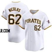 Kyle Nicolas Youth Pittsburgh Pirates White Limited Home Jersey