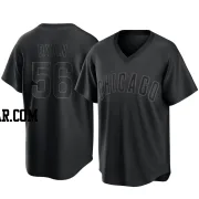 Kyle Ryan Men's Chicago Cubs Black Replica Pitch Fashion Jersey