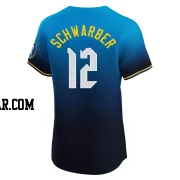 Kyle Schwarber Men's Philadelphia Phillies Blue Elite 2024 City Connect Jersey