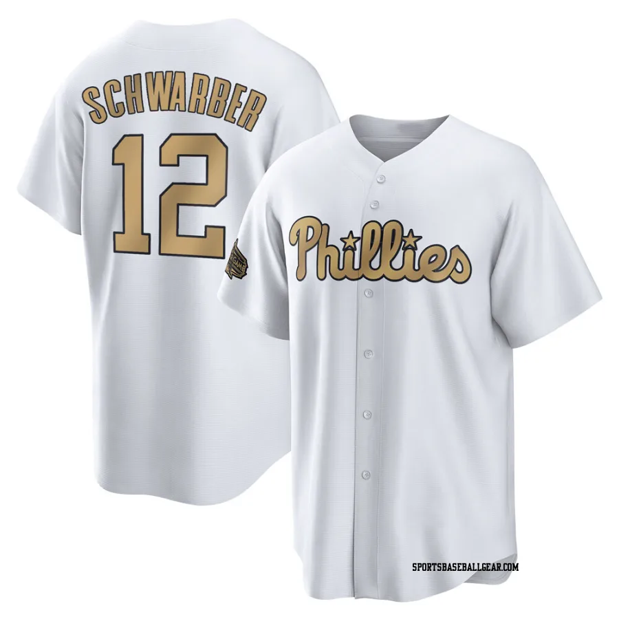 Kyle Schwarber Men's Philadelphia Phillies White Game Replica 2022 All-Star Jersey