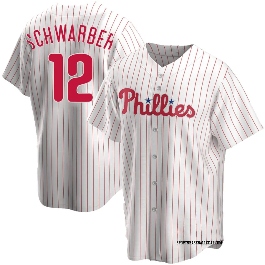 Kyle Schwarber Men's Philadelphia Phillies White Replica Home Jersey