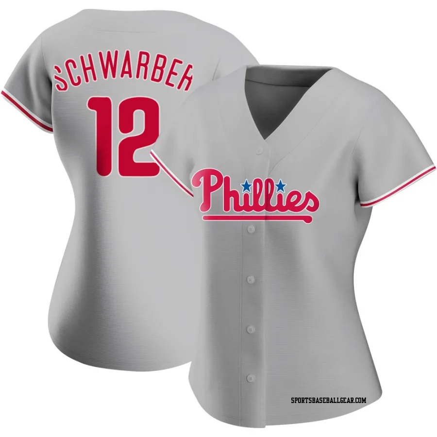 Kyle Schwarber Women's Philadelphia Phillies Gray Replica Road Jersey