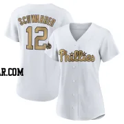 Kyle Schwarber Women's Philadelphia Phillies White Game Authentic 2022 All-Star Jersey