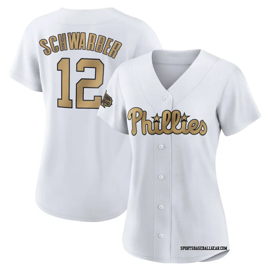 Kyle Schwarber Women's Philadelphia Phillies White Game Replica 2022 All-Star Jersey