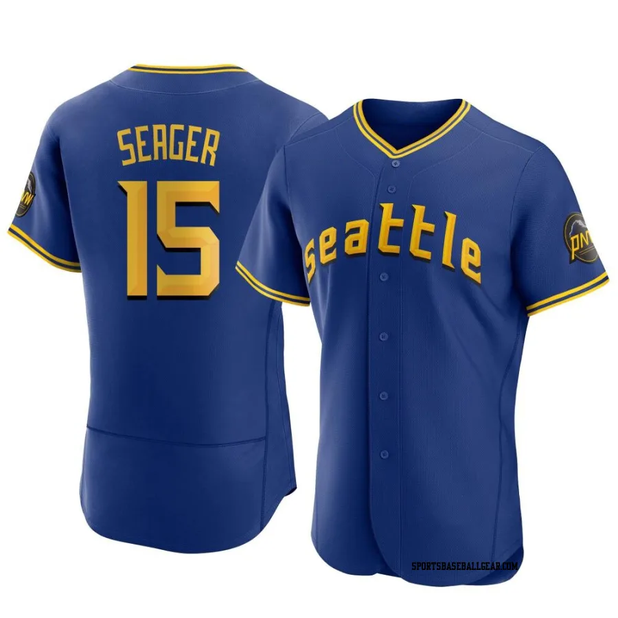 Kyle Seager Men's Seattle Mariners Royal Authentic 2023 City Connect Jersey