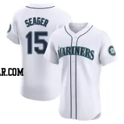 Kyle Seager Men's Seattle Mariners White Elite Home Jersey