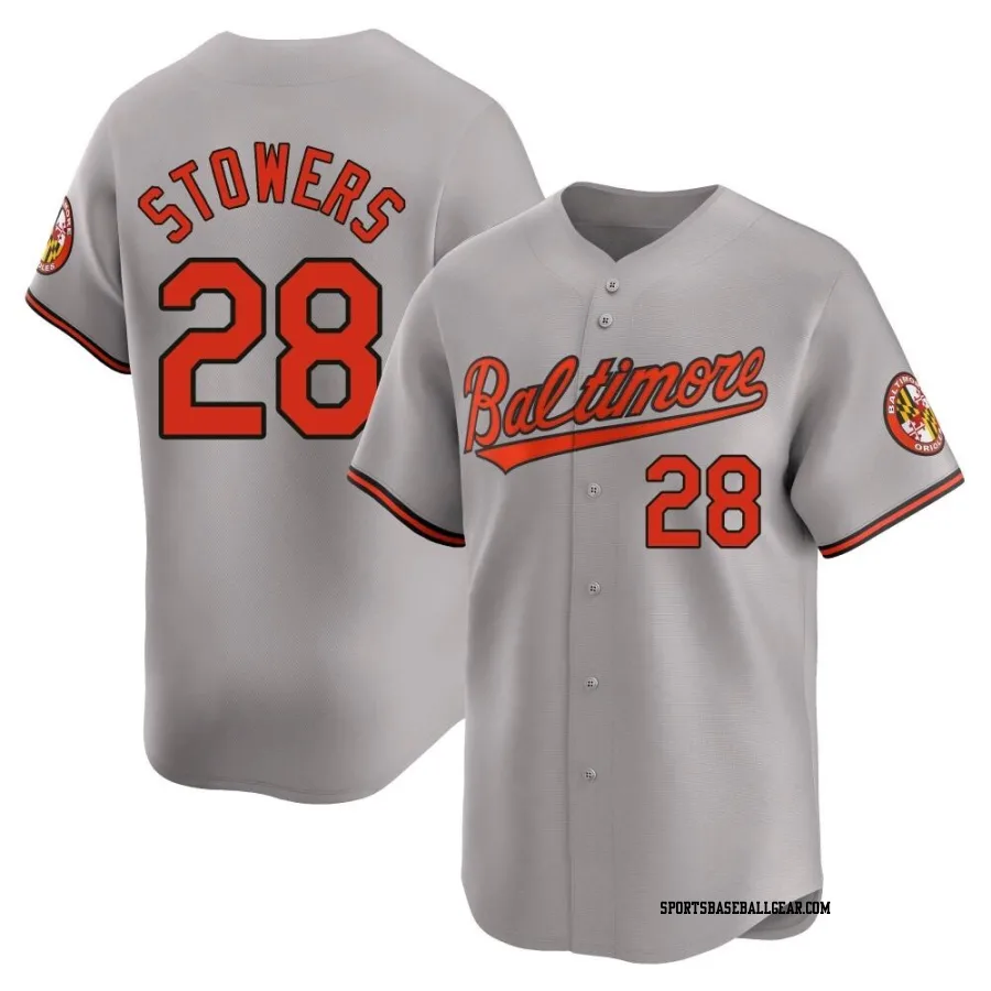 Kyle Stowers Men's Baltimore Orioles Gray Limited Road Jersey