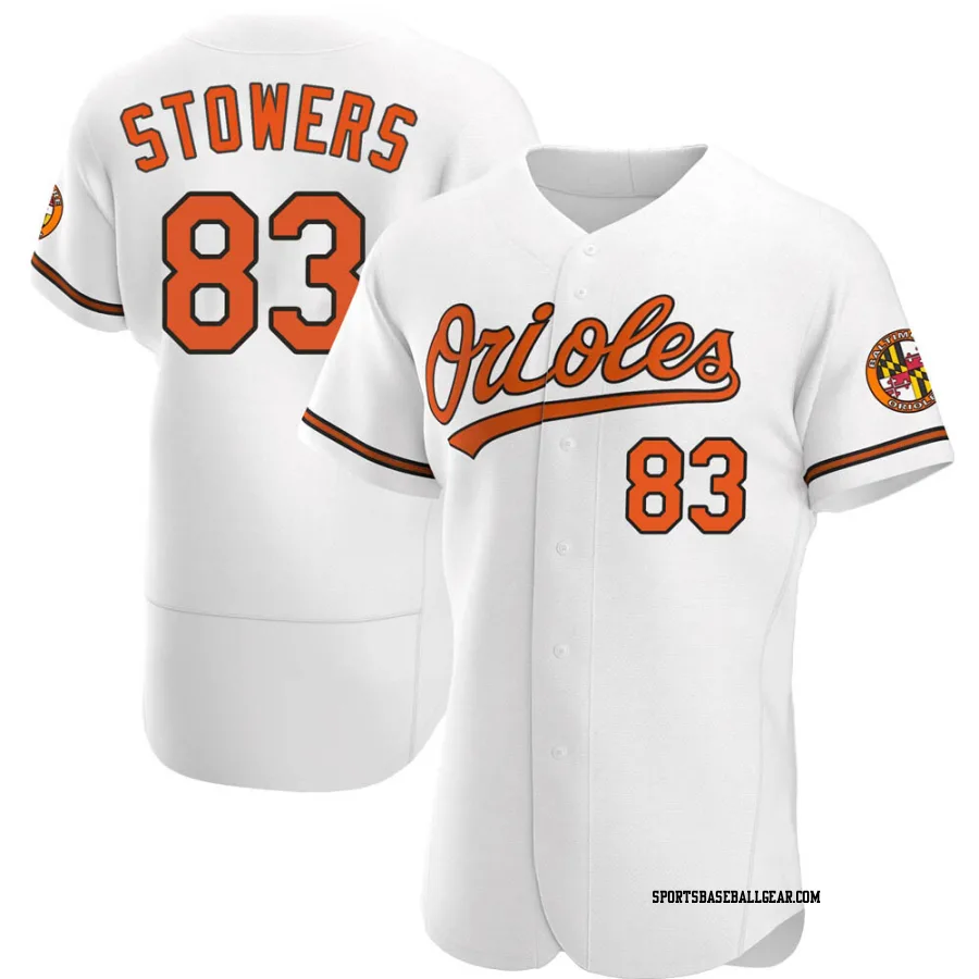 Kyle Stowers Men's Baltimore Orioles White Authentic Home Jersey