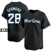 Kyle Stowers Men's Miami Marlins Black Limited Alternate Jersey