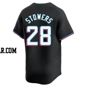 Kyle Stowers Men's Miami Marlins Black Limited Alternate Jersey