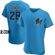 Kyle Stowers Men's Miami Marlins Blue Authentic Alternate Jersey