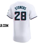 Kyle Stowers Men's Miami Marlins White Elite Home Jersey