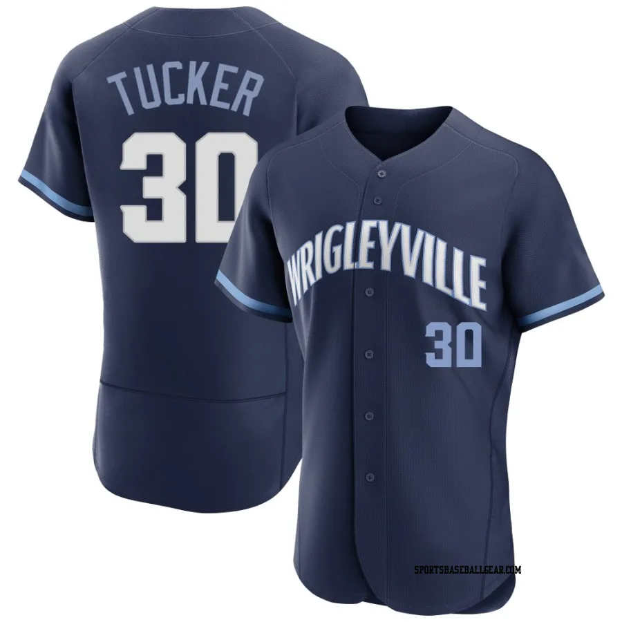 Kyle Tucker Men's Chicago Cubs Navy Authentic 2021 City Connect Jersey