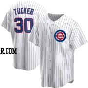 Kyle Tucker Men's Chicago Cubs White Replica Home Jersey