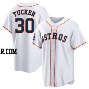 Kyle Tucker Men's Houston Astros White Replica 2022 World Series Champions Home Jersey