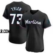 Kyle Tyler Men's Miami Marlins Black Elite Alternate Vapor Premier Jersey