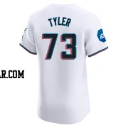 Kyle Tyler Men's Miami Marlins White Elite Home Patch Jersey