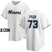 Kyle Tyler Men's Miami Marlins White Replica Home Jersey