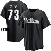 Kyle Tyler Men's Philadelphia Phillies Black/White Replica Jersey