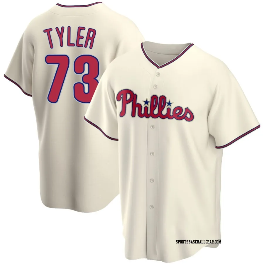 Kyle Tyler Men's Philadelphia Phillies Cream Replica Alternate Jersey