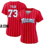 Kyle Tyler Women's Miami Marlins Red Authentic 2021 City Connect Jersey