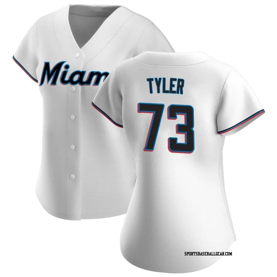 Kyle Tyler Women's Miami Marlins White Authentic Home Jersey