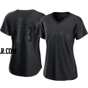 Kyle Tyler Women's Philadelphia Phillies Black Authentic Pitch Fashion Jersey