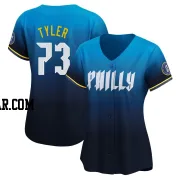 Kyle Tyler Women's Philadelphia Phillies Blue Limited 2024 City Connect Jersey