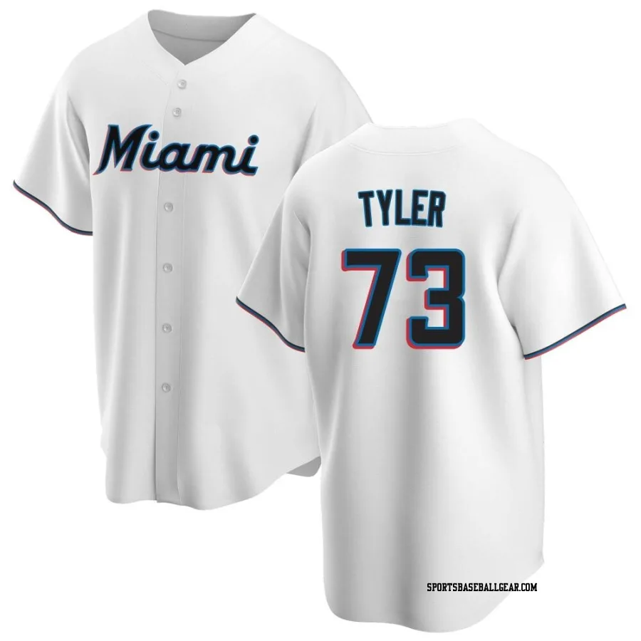 Kyle Tyler Youth Miami Marlins White Replica Home Jersey