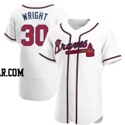 Kyle Wright Men's Atlanta Braves White Authentic Home Jersey