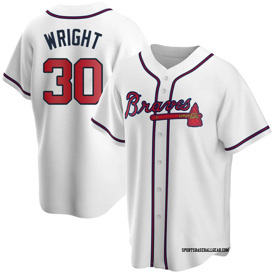 Kyle Wright Men's Atlanta Braves White Replica Home Jersey