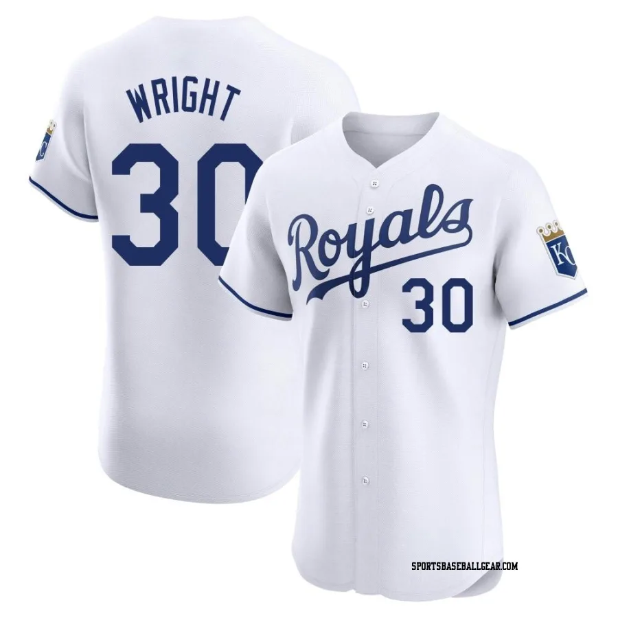 Kyle Wright Men's Kansas City Royals White Elite Home Jersey