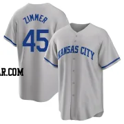 Kyle Zimmer Men's Kansas City Royals Gray Replica 2022 Road Jersey