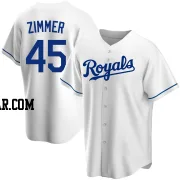 Kyle Zimmer Youth Kansas City Royals White Replica Home Jersey