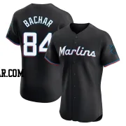 Lake Bachar Men's Miami Marlins Black Elite Alternate Vapor Premier Jersey