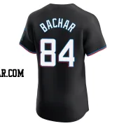 Lake Bachar Men's Miami Marlins Black Elite Alternate Vapor Premier Jersey